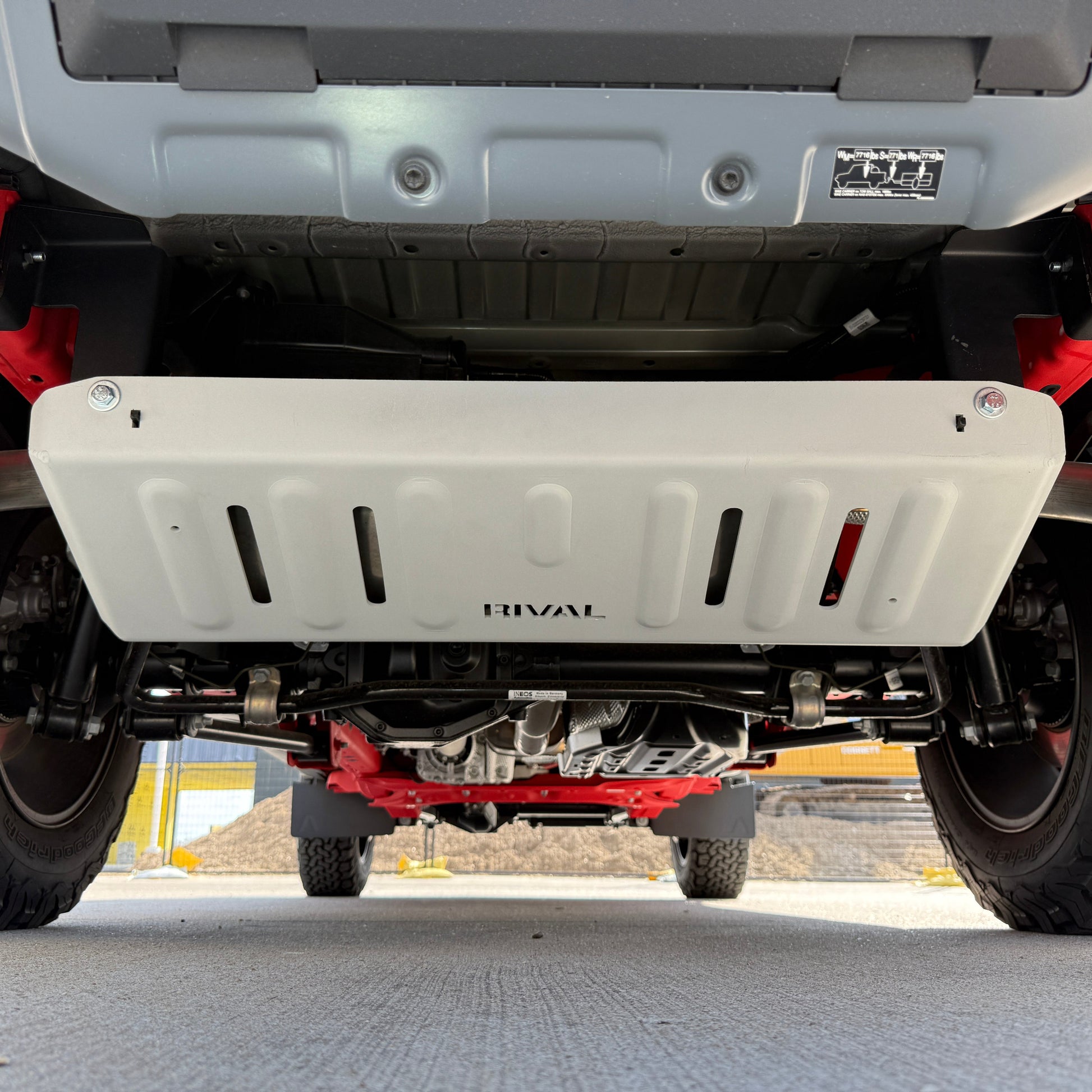 Open Box RIVAL Aluminum Exhaust Skid Plate 2024-2026 Ineos Quartermaster - RIVAL USA INC.