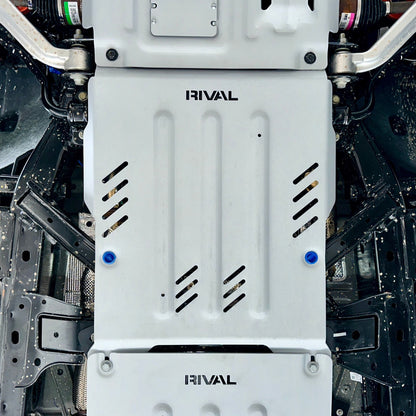 RIVAL Aluminum Transmission Skid Plate 2024-2025 Ford Ranger including XLT 2024-2025 Ford Ranger Raptor 2021-2025 Ford Bronco 4Door only