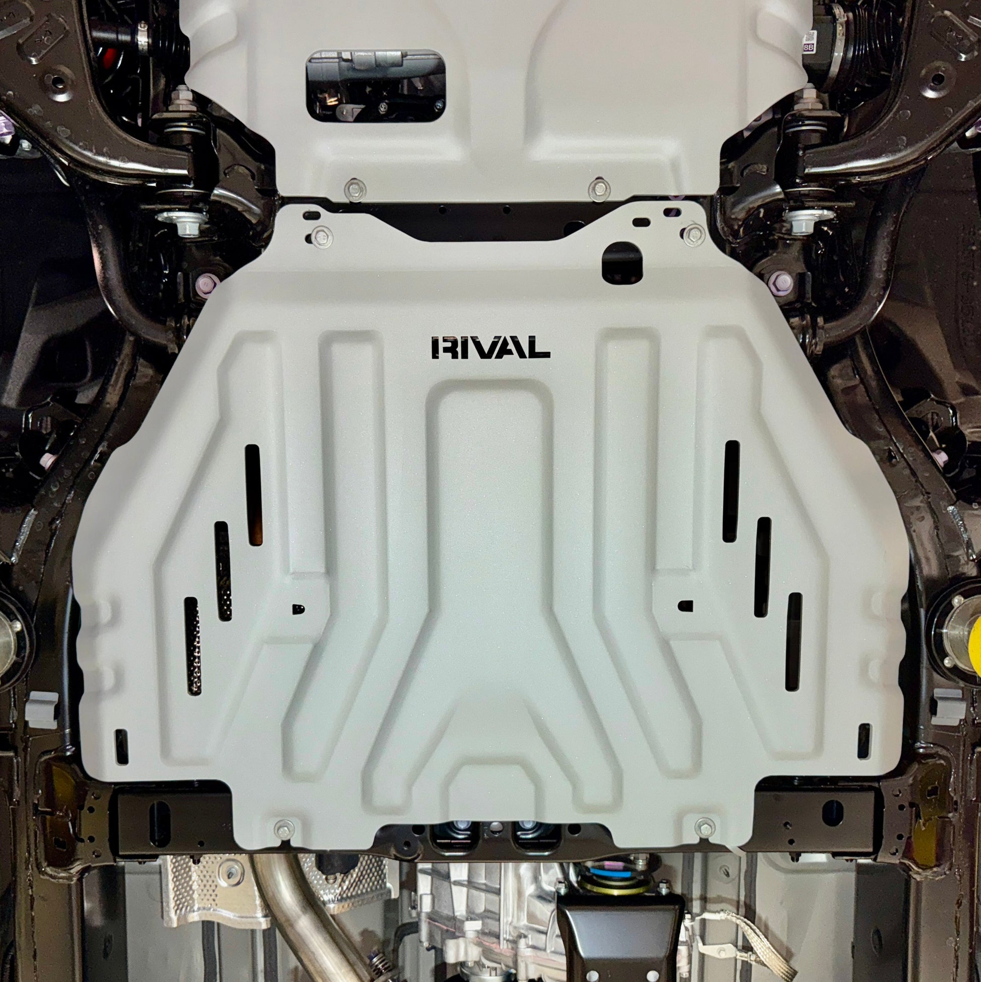 RIVAL Aluminum Transmission Catalytic Converter Skid Plate 2024-2026 Toyota Tacoma iForce 2025-2026 Toyota 4Runner iForce 2024-2026 Lexus GX550 - RIVAL USA INC.