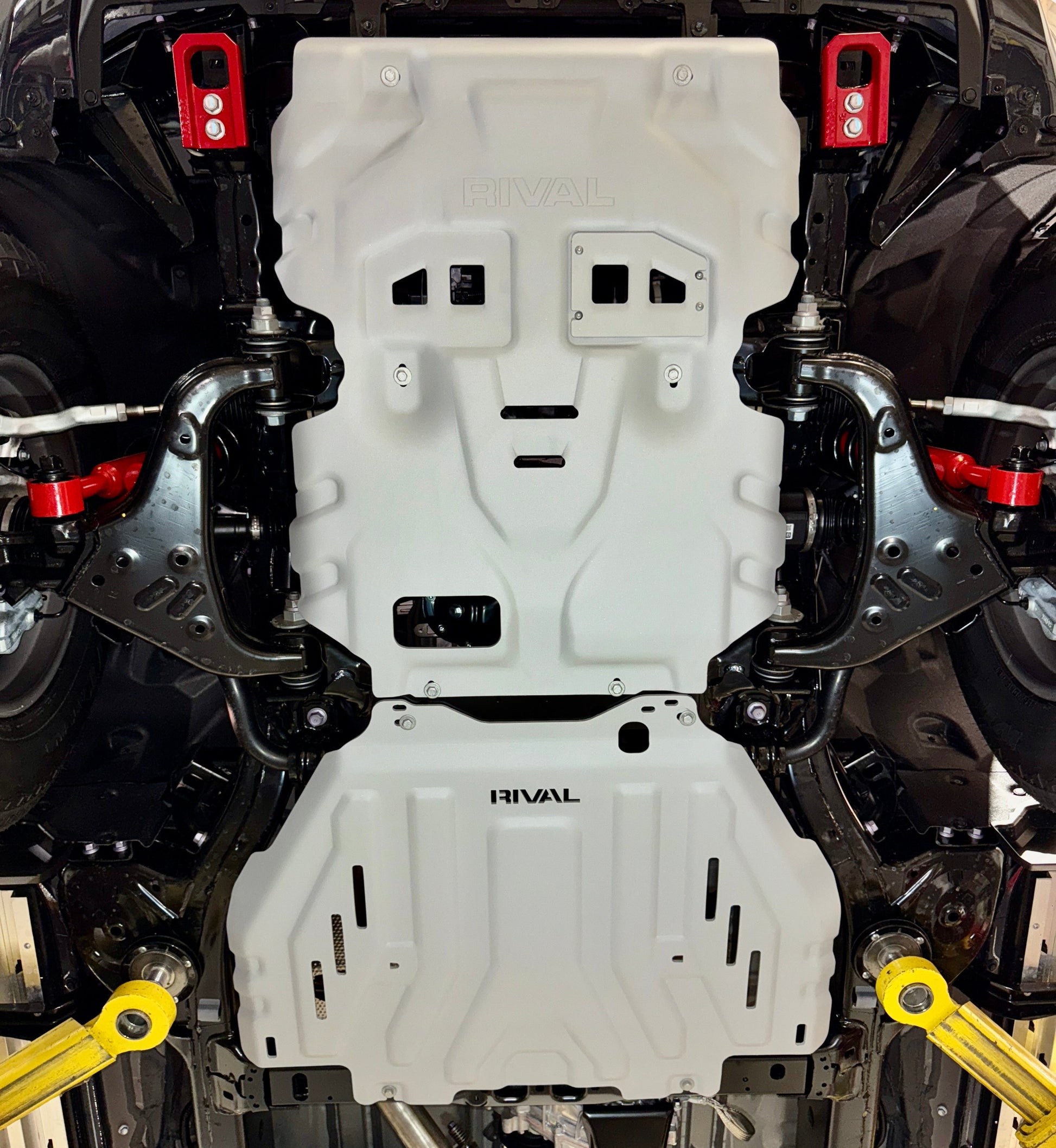 RIVAL Aluminum Transmission Catalytic Converter Skid Plate 2024-2026 Toyota Tacoma iForce 2025-2026 Toyota 4Runner iForce 2024-2026 Lexus GX550 - RIVAL USA INC.