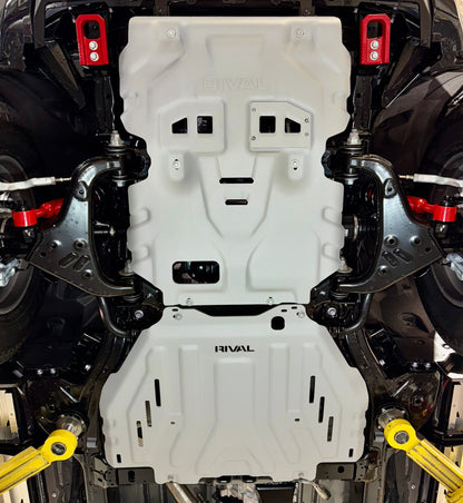 RIVAL Aluminum Transmission Catalytic Converter Skid Plate 2024-2026 Toyota Tacoma iForce 2025-2026 Toyota 4Runner iForce 2024-2026 Lexus GX550 - RIVAL USA INC.