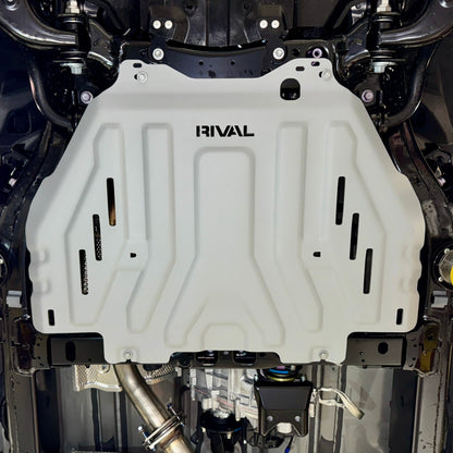 RIVAL Aluminum Transmission Catalytic Converter Skid Plate 2024-2026 Toyota Tacoma iForce 2025-2026 Toyota 4Runner iForce 2024-2026 Lexus GX550 - RIVAL USA INC.