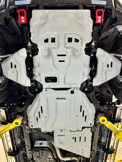 RIVAL Aluminum Transmission Catalytic Converter Skid Plate 2024-2026 Toyota Tacoma iForce 2025-2026 Toyota 4Runner iForce 2024-2026 Lexus GX550 - RIVAL USA INC.