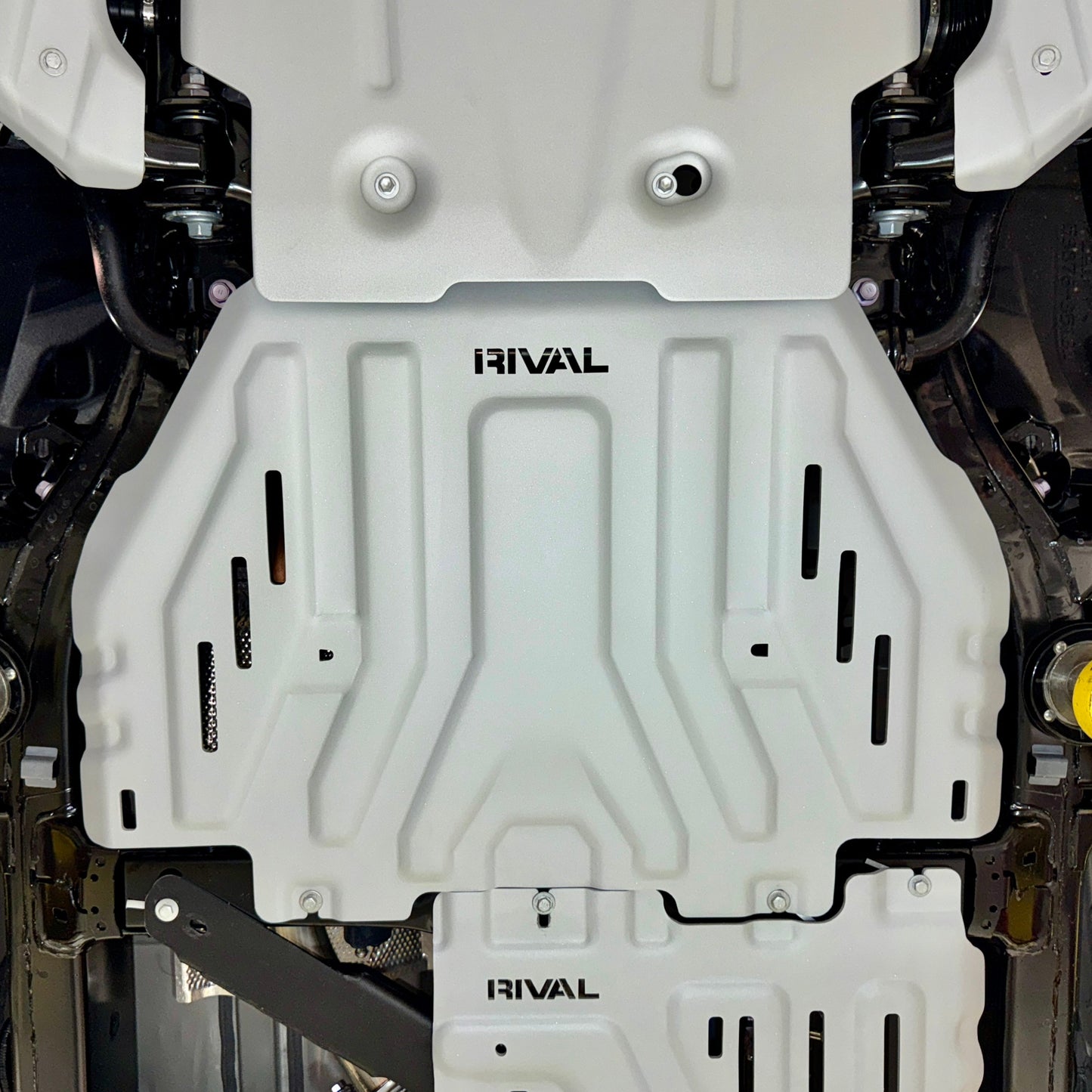 RIVAL Aluminum Transmission Catalytic Converter Skid Plate 2024-2026 Toyota Tacoma iForce 2025-2026 Toyota 4Runner iForce 2024-2026 Lexus GX550 - RIVAL USA INC.