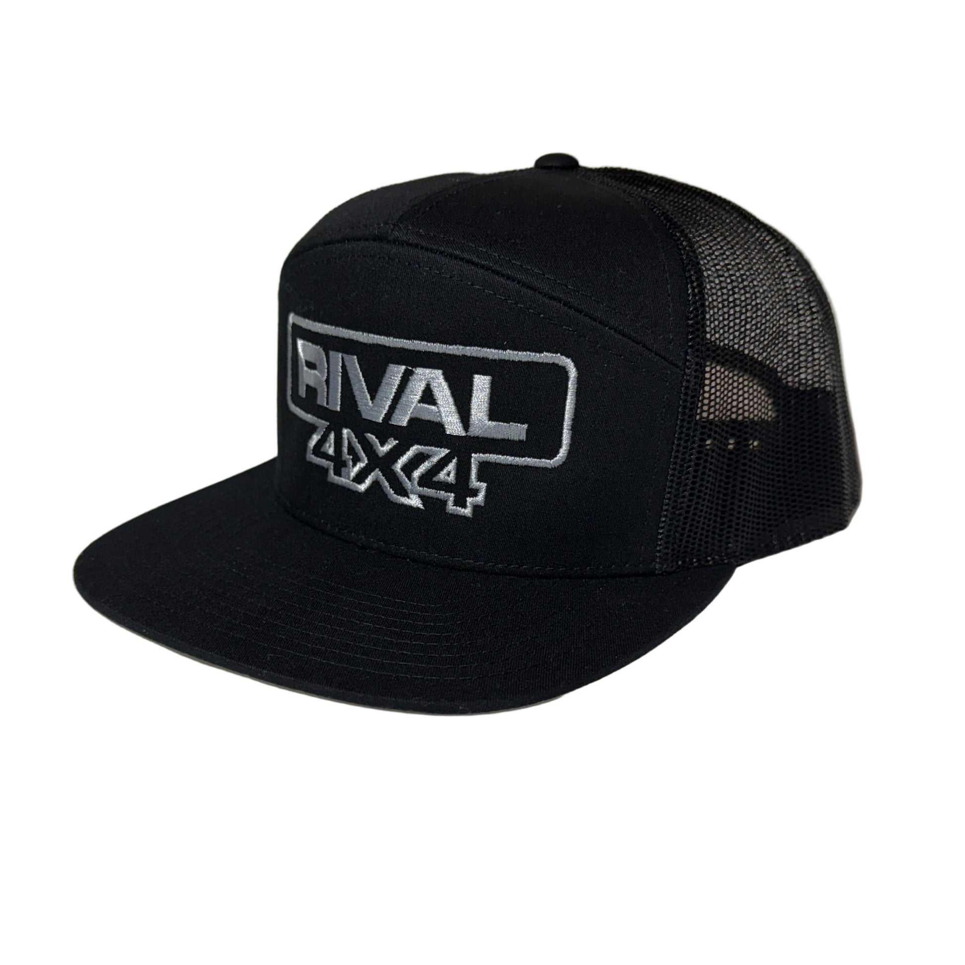 RIVAL 4x4 Black Trucker Hat Embroidered - RIVAL USA INC.