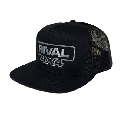 RIVAL 4x4 Black Trucker Hat Embroidered - RIVAL USA INC.