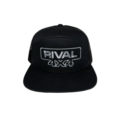 RIVAL 4x4 Black Trucker Hat Embroidered - RIVAL USA INC.