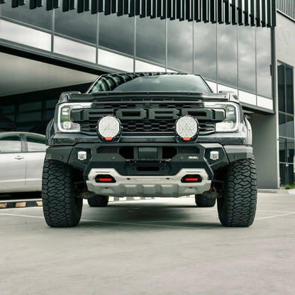 RIVAL Front Aluminum Bumper 2024-2026 Ford Ranger Raptor U.S. with Winch Mount and Recovery Points - RIVAL USA INC.