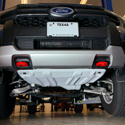 RIVAL Aluminum Radiator Skid Plate 2024-2026 Ford Ranger 2024-2026 Ford Ranger Raptor - RIVAL USA INC.