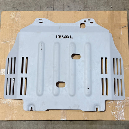 Open Box RIVAL Aluminum Transmission Catalytic Converter Skid Plate 2021-2025 Toyota Tundra CrewMax HYBRID | 2022-2025 Toyota Sequoia - RIVAL USA INC.