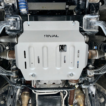 RIVAL Aluminum Engine Skid Plate Ford F-150 2015-2025 EcoBoost PowerBoost V8 except 2.7