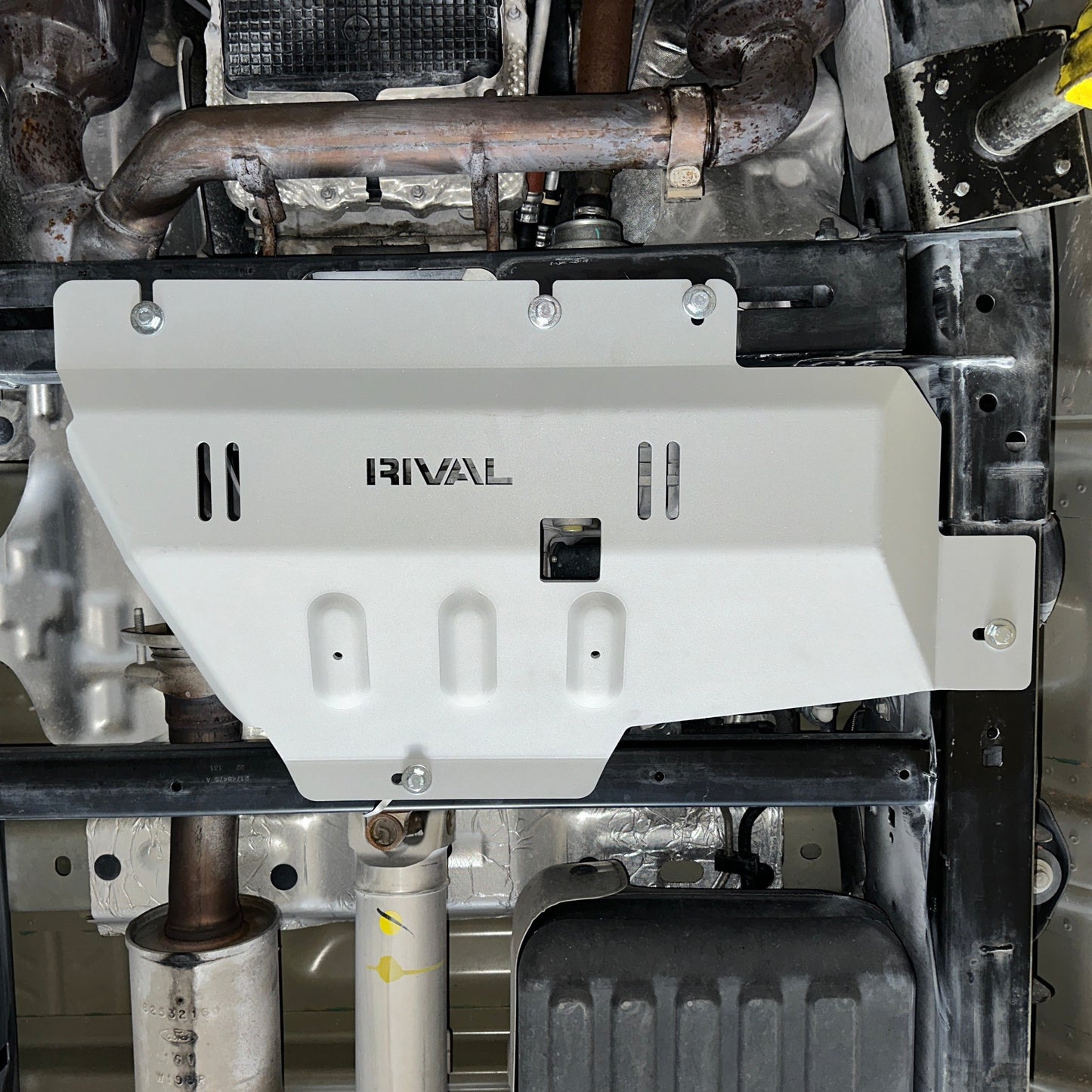 RIVAL Aluminum Transfer Case Skid Plate 2015-2025 Ford F-150 EcoBoost V8 2.7 except PowerBoost
