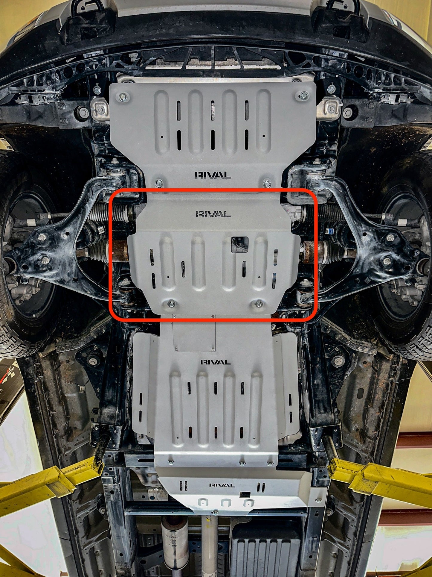 RIVAL Aluminum Engine Skid Plate Ford F-150 2015-2025 EcoBoost PowerBoost V8 except 2.7
