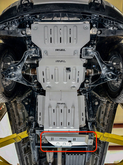 RIVAL Aluminum Transfer Case Skid Plate 2015-2025 Ford F-150 EcoBoost V8 2.7 except PowerBoost