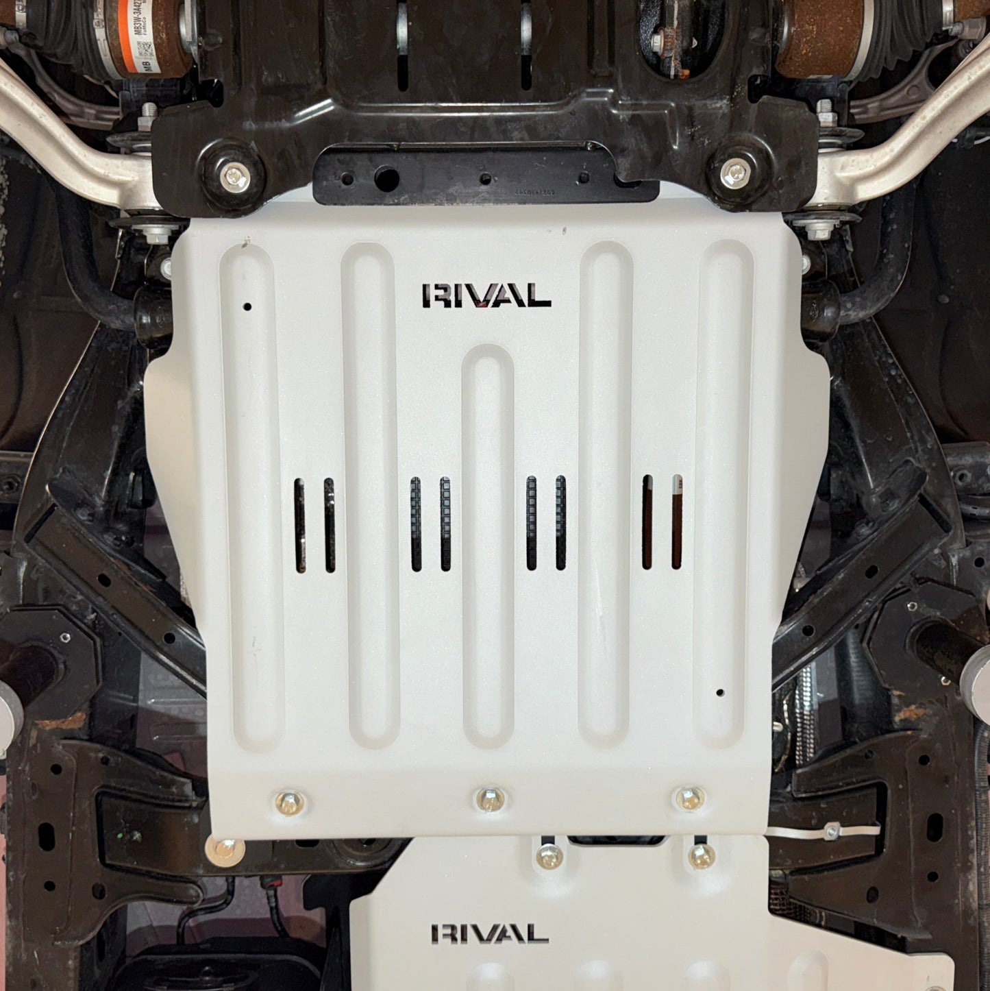 RIVAL Aluminum Transmission Skid Plate 2024-2025 Ford Ranger FX4 2021-2025 Ford Bronco 2Door - RIVAL USA INC.