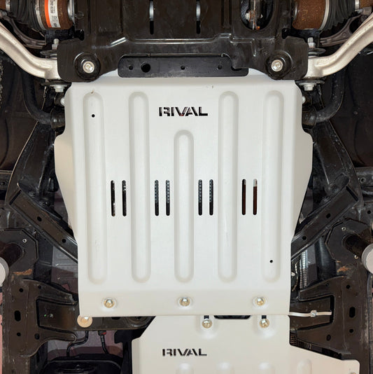 RIVAL Aluminum Transmission Skid Plate 2021-2025 Ford Bronco 2Door 2024-2025 Ford Ranger FX4