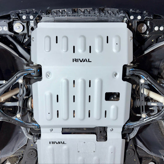 RIVAL Aluminum Engine Skid Plate 2019-2026 Chevrolet Silverado Duramax 2018-2026 GMC Sierra Duramax 2020-2026 Chevrolet Tahoe Duramax 2020-2026 Cadillac Escalade Duramax 2020-2026 GMC Yukon Duramax - RIVAL USA INC.