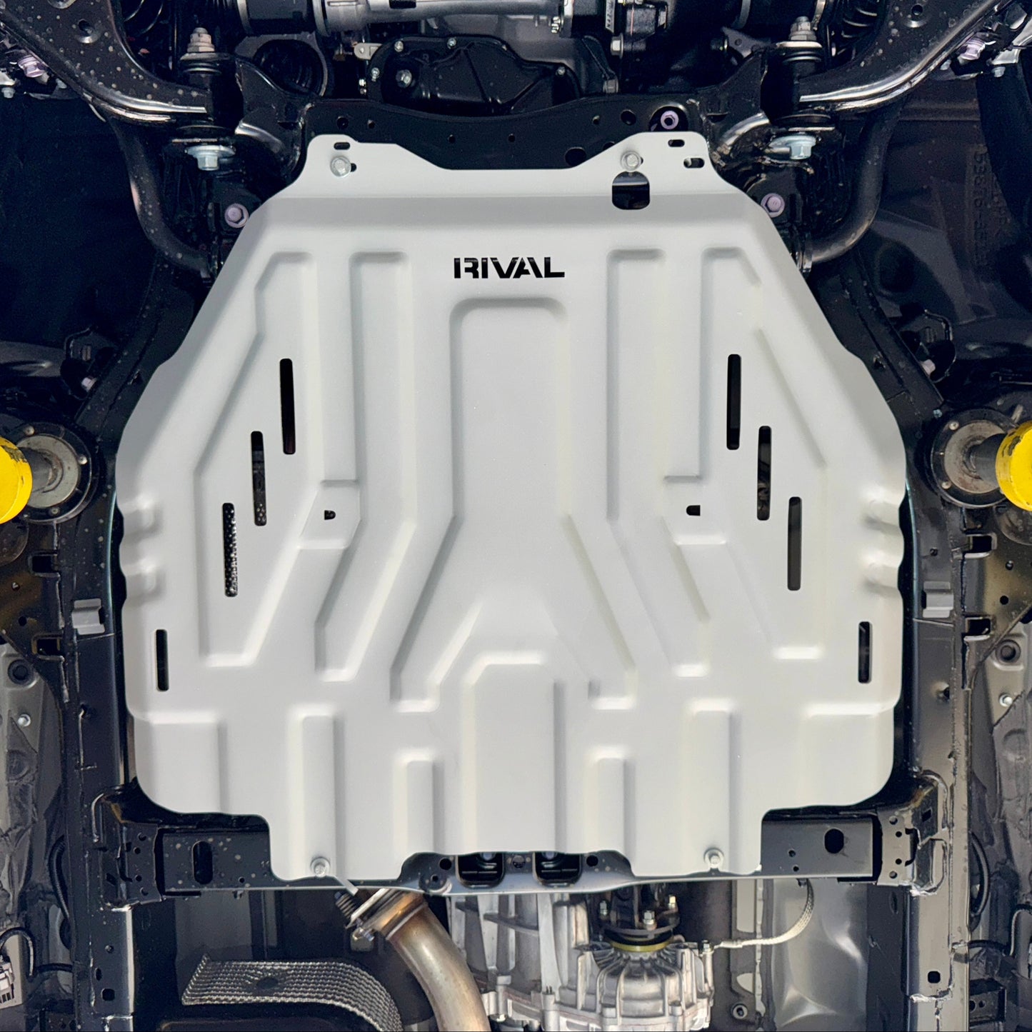 RIVAL Aluminum Transmission Catalytic Converter Skid Plate 2024-2026 Toyota Tacoma Hybrid 2024-2026 Toyota Land Cruiser 2025-2026 Toyota 4Runner Hybrid 2022-2026 Toyota Tundra Hybrid - RIVAL USA INC.