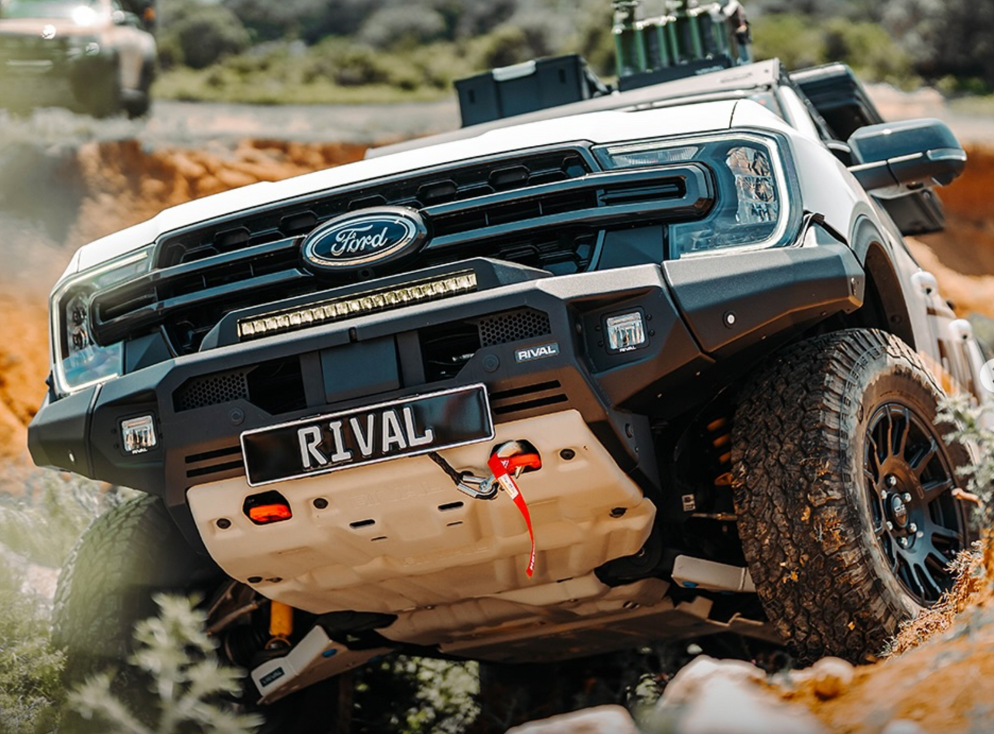 RIVAL Front Aluminum Bumper 2024-2025 Ford Ranger U.S. with Winch Mount and Recovery Points - RIVAL USA INC.