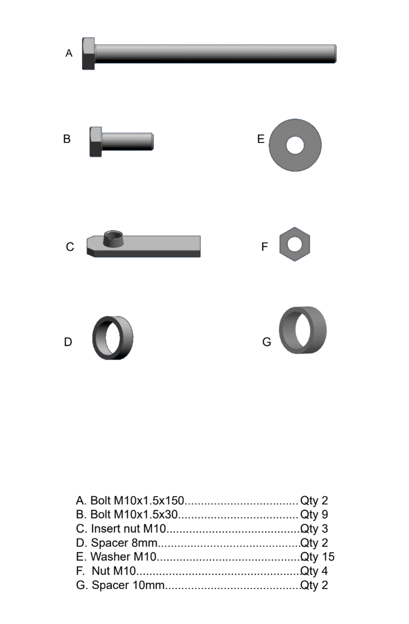 Replacement Mounting Kit for Ineos Grenadier Engine Skid Plate - RIVAL USA INC.