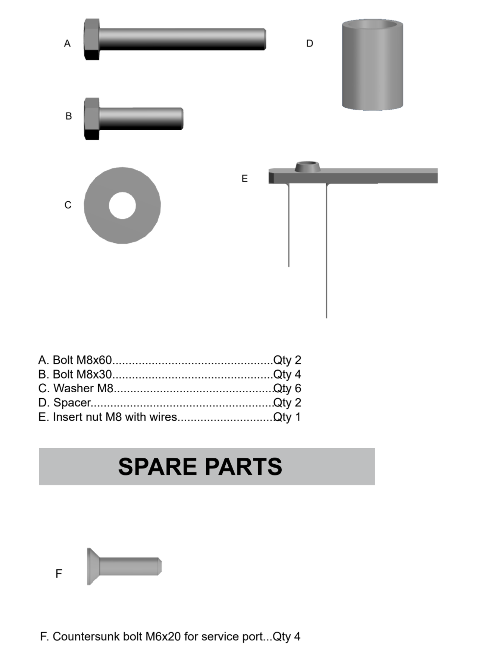 Replacement Mounting Kit for Lexus GX550 Engine Skid Plate