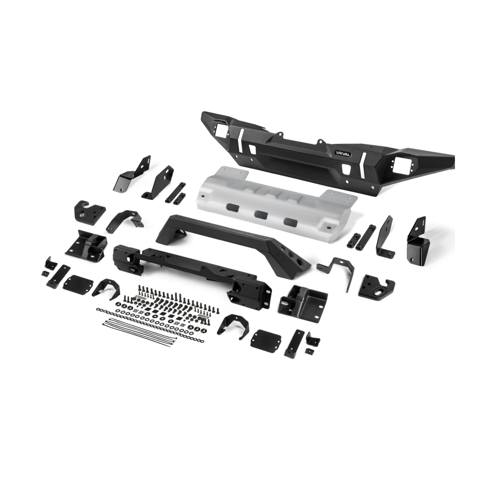 RIVAL Jeep Wrangler Front Full-Width Aluminum Bumper 2018-2026 Jeep Wrangler JL 2007-2017 Jeep Wrangler JK 2020-2026 Jeep Gladiator - RIVAL USA INC.