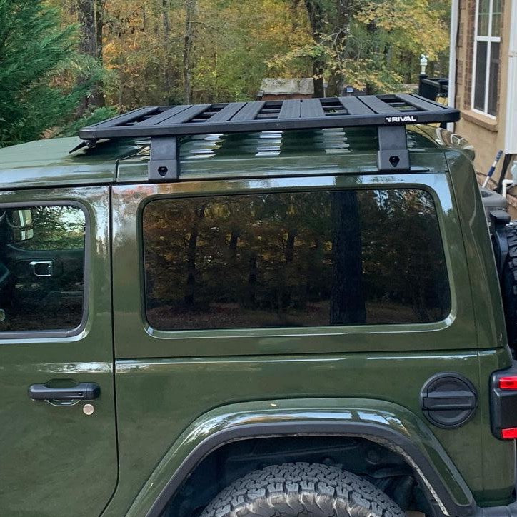 Aluminum No-Drill Roof Rack Jeep Wrangler JL 2-Door - RIVAL 4x4 USA