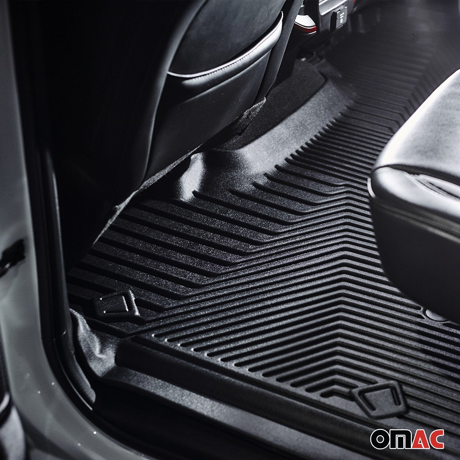 2015-2020 Ford F-150 SuperCrew Premium Floor Mats Liners First and Second Row Set Black - RIVAL USA INC.