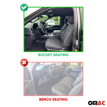 2015-2020 Ford F-150 SuperCrew Premium Floor Mats Liners First and Second Row Set Black - RIVAL USA INC.