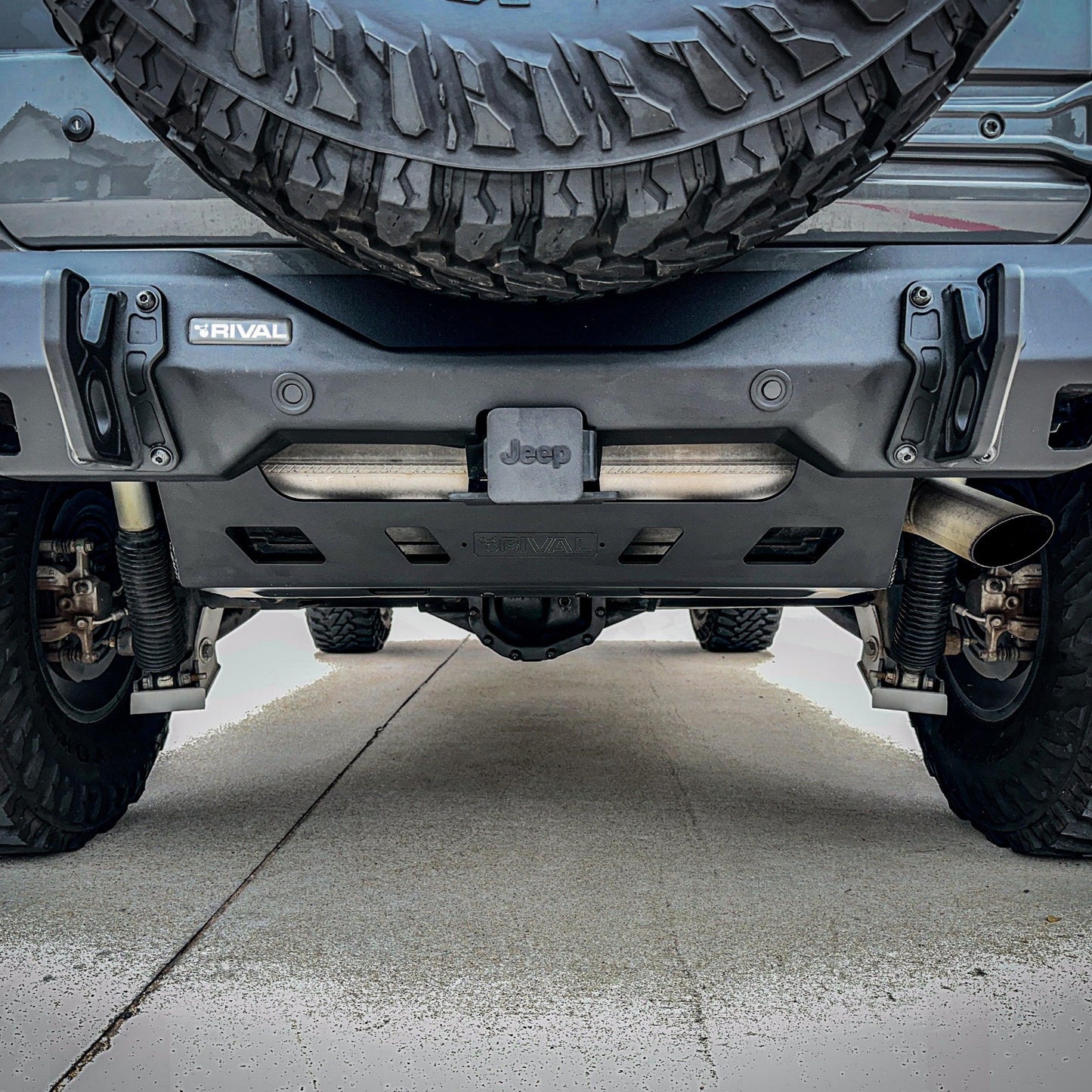 2333.2753.1.6 Aluminum Muffler Skid Plate Jeep Wrangler JL - RIVAL 4x4 USA