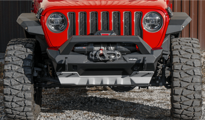 2D.2702.2-NL RIVAL Front Aluminum Stubby Bumper Jeep Wrangler JL JK Gladiator - RIVAL 4x4 United States