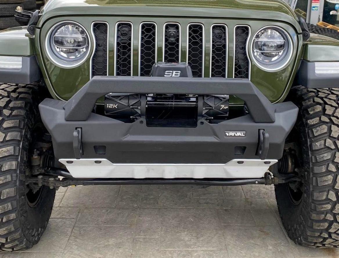 2D.2702.2-NL RIVAL Front Aluminum Stubby Bumper Jeep Wrangler JL JK Gladiator - RIVAL 4x4 United States