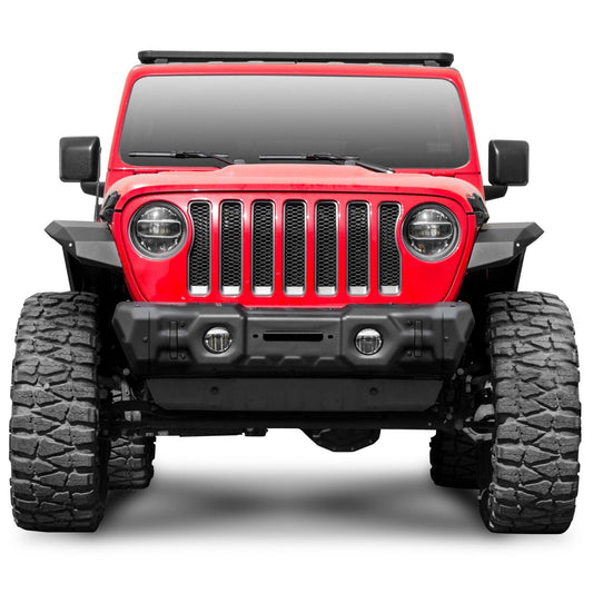 2D.2715.1.1 Front Modular Stamped Steel Stubby BASIC Bumper (ships Jan-31) - RIVAL 4x4 USA