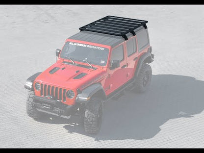 RIVAL Aluminum No-Drill Roof Rack 2018-2025 Jeep Wrangler JL 2-Door 2020-2025 Jeep Gladiator